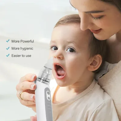 Aspirateur nasal électrique pour bébé, 3 embouts silicone – image 3