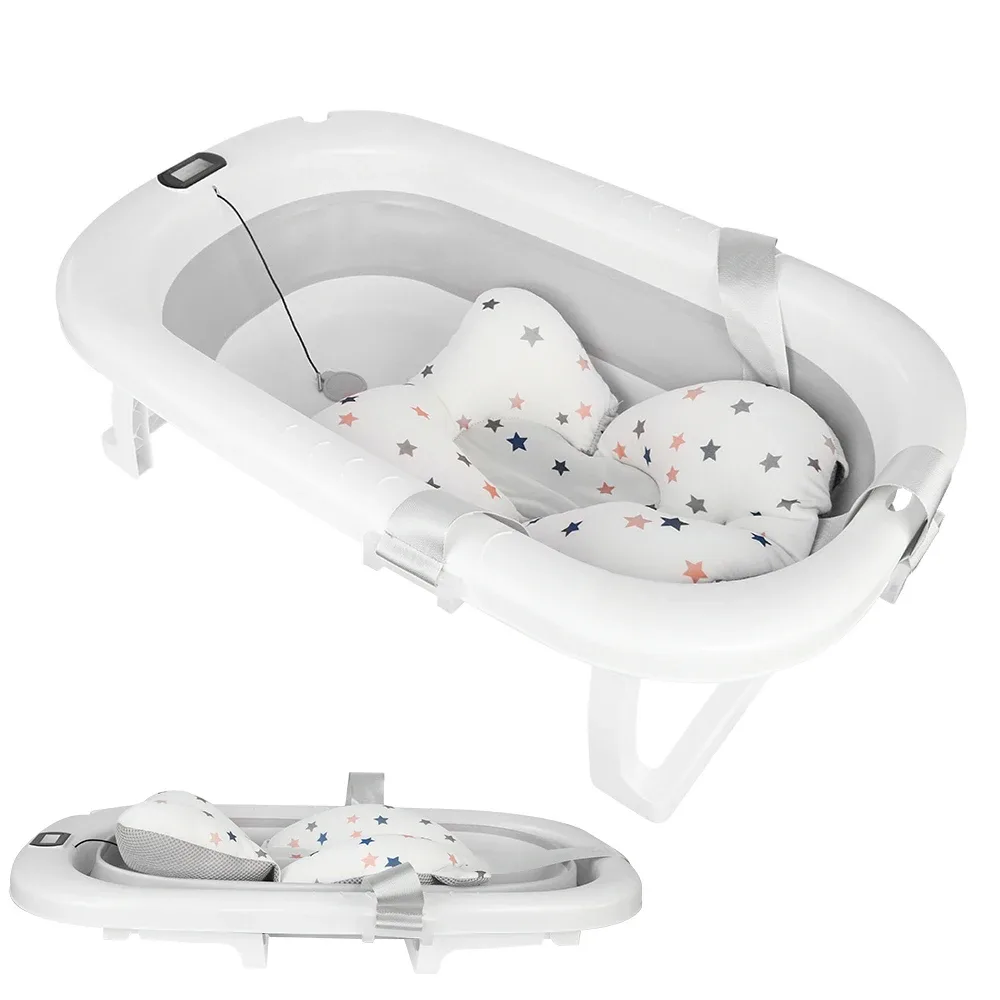 Baignoire bébé pliable avec coussin et thermomètre