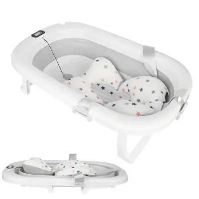 Baignoire bébé pliable avec coussin et thermomètre