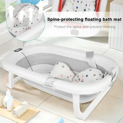 Baignoire bébé pliable avec coussin et thermomètre – image 2