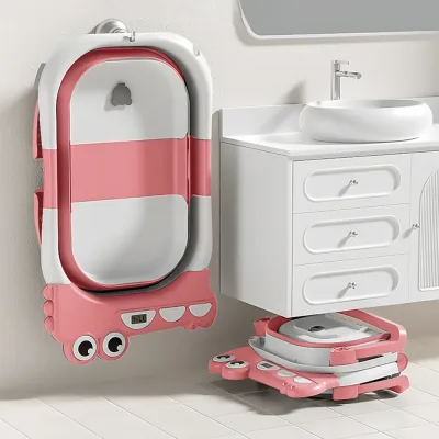 Baignoire pliable bébé à motif dessin animé et crochet – image 3