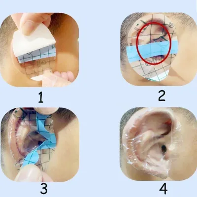 Cache-oreilles jetables transparents pour bébé – image 3