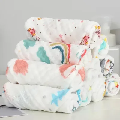 Carré de mousseline de coton pour bébé, 6 couches – image 2