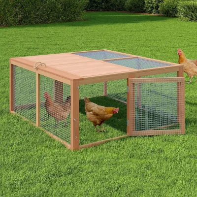 Enclos pliable en bois pour poules et lapins