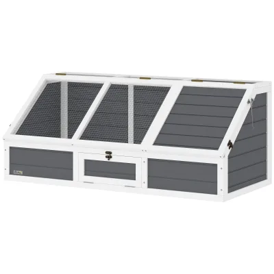 Enclos pour tortue en bois gris clair, sans fond