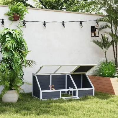 Enclos pour tortue en bois gris clair, sans fond – image 2