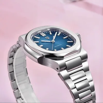 Montre mécanique homme, cadran 40 mm, bracelet acier – image 3