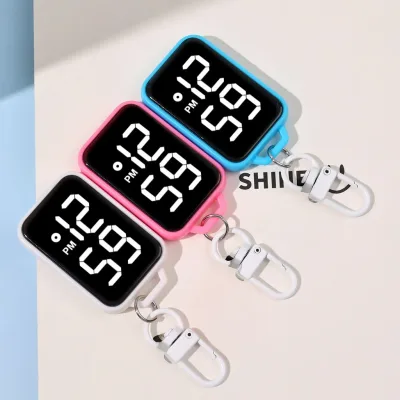 Montre porte-clés LED numérique rectangulaire