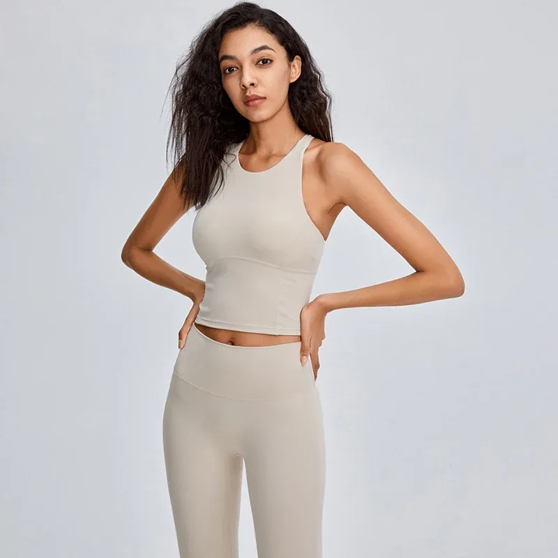 Soutien-gorge de sport uni en polyester à séchage rapide