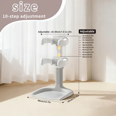 Support de bain bébé réglable en ABS, antidérapant – image 2
