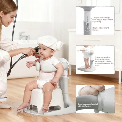 Support de bain bébé réglable en ABS, antidérapant – image 3