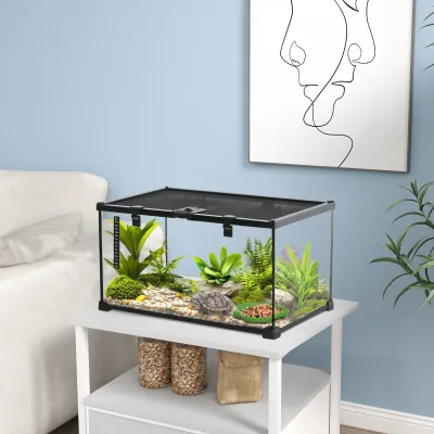 Terrarium en verre pour reptiles avec thermomètre