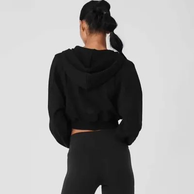 Veste courte en coton à fermeture éclair – image 2